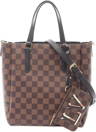 Louis Vuitton Borsa a tracolla Belmont PM in tela Damier &Eacute;b&egrave;ne 2021 - Marrone