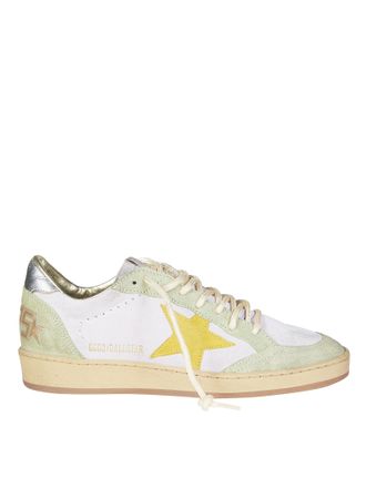 Golden Goose Suede Leather Green Suede Overlay Sneakers