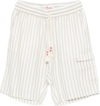 MC2 Saint Barth Marseille Linnen Bermuda Shorts - Heren - Korte Broeken - Wit - L - Linnen - Korte Broeken