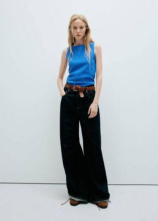 Mango Top collo a barca blu - Donna - XXS - MANGO