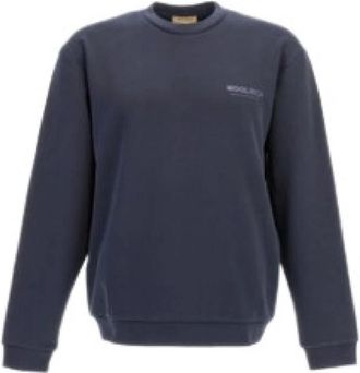 Woolrich Sweaters - Heren - Sweatshirts - Blauw - XL - Hoodies & sweatvesten