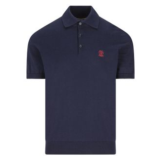Brunello Cucinelli Embroidered-logo Polo Shirt
