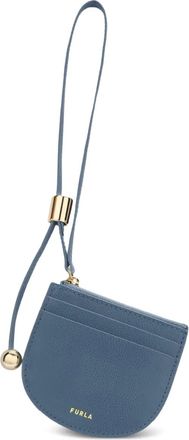 Furla Laura half-moon leather card holder - Blue