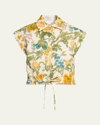 Cara Cara Octavia Floral Linen Top