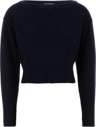 Prada Navy Blue Cotton Sweater