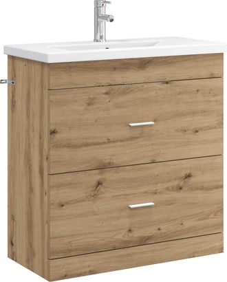 vidaXL Juego De Muebles De Ba&ntilde;o Roble Artisan 81 X 40 X 84,5 Cm Vidaxl