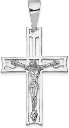 Diamond2Deal 14k White Gold Crucifix Pendant