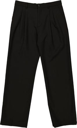 Burberry Mens Black Wide Leg Wool Twill Trousers, Brand Size 52 (Waist Size 35.8)