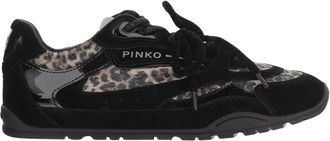 Pinko Pinko, Schoenen, Dames, Zwart, 36 EU, Leer, Yulia 01 Leren en Mesh Sneakers