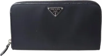 Prada Black Nylon Long Wallet (Bi-Fold) (Pre-Owned)