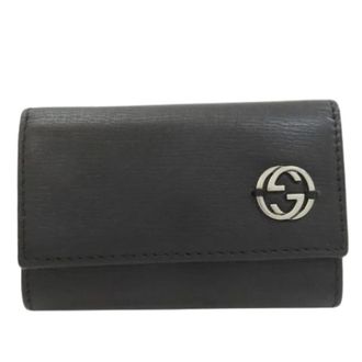 Gucci Pre-owned Accessories, female, Black, Size: ONE SIZE Pre-owned Vintage Leather Card Holder