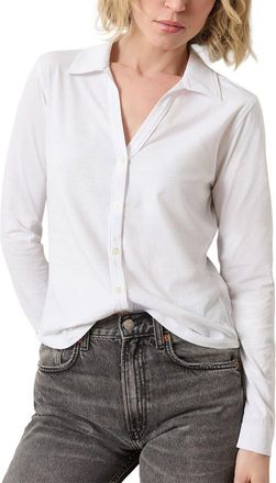 Lilla P Split Collar Button Down Shirt
