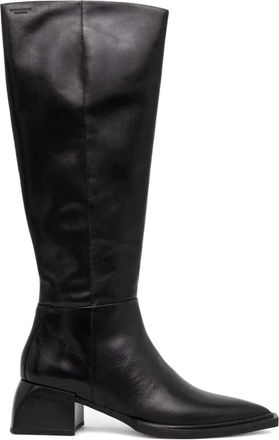 Vagabond Laarzen met blokhak en puntige neus - Zwart