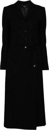 GOEN.J Blazer panel dress - women - Cupro/TENCEL/Rayon/Wool - S - Black