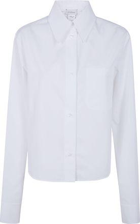 Sportmax Spxceppo Popeline Cotton Cropped Shirt