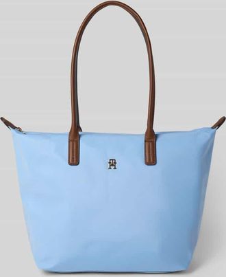 Tommy Hilfiger Shopper mit Leder-Details Modell POPETTE in Hellblau, Gr&ouml;&szlig;e 1