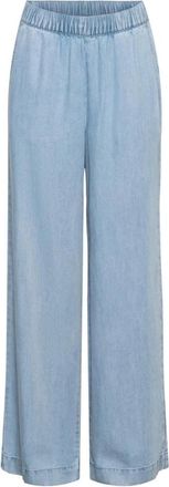 &Co Woman Broeken, Dames, Blauw, XL, Denim, Jenny Wide Broeken