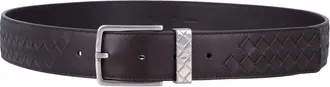 Bottega Veneta Brown Woven Buckle Belt