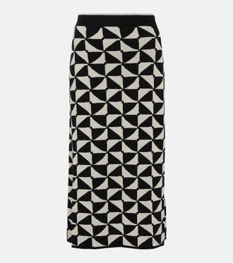 Max Mara Enza high-rise wool midi skirt
