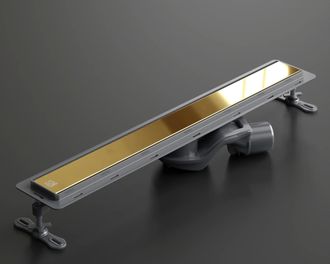 OEM Desag&uuml;e Lineal Brillante Dorado Sif&oacute;n 360&deg; 61 L/min 60 Cm