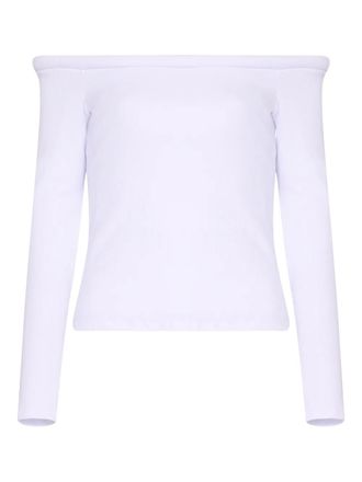 Gloria Coelho off-shoulder long-sleeve top - White