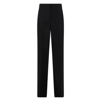Alberta Ferretti High-waisted Trousers with Pleats - female - Alberta Ferretti - Straight Trousers - Black - M - Trousers