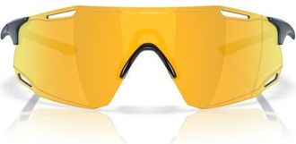 Oakley Cybr Dyno 139mm Rectangle Sunglasses in Matte Abyss/prizm Gold at Nordstrom