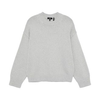 Theory Cozy Crewneck Knit Jumper - female - Theory - Round-neck Knitwear - Gray - M - Knitwear