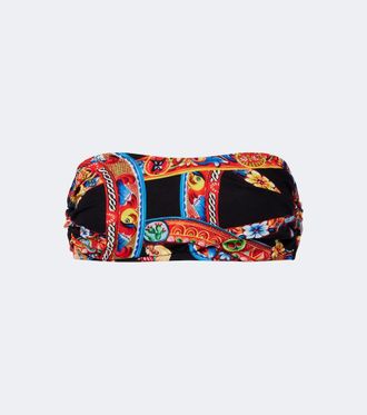 Dolce & Gabbana Top bandeau Carretto estampado