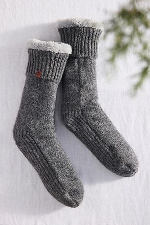 Terrain Speckle Faux Fur Lined Socks