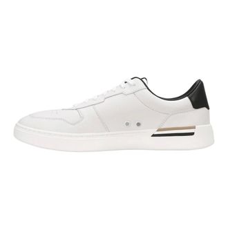 HUGO BOSS Schoenen, Heren, Wit, 41 EU, Leer, Witte lage leren sneakers