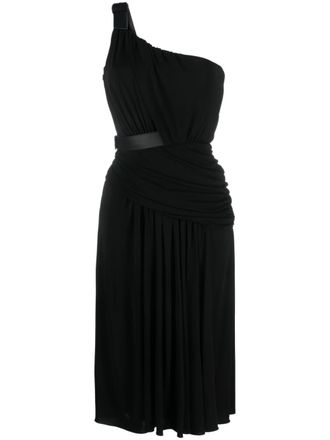 Alberta Ferretti flared midi dress - women - Viscose - 42 - Black