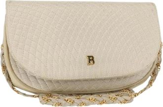 Bally Pre-owned Cross Body Bags, female, White, Size: ONE SIZE Pre-owned Leather Shoulder Bag