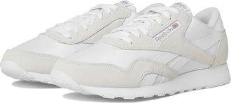 Reebok Lifestyle Classic Nylon Classic Shoes White/White : Mens 10.5 - Womens 12 Medium, Suede/Synthetic/Textile