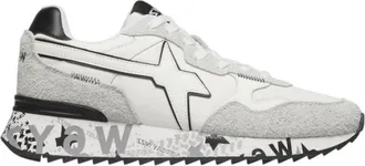 W6YZ Technische sneaker van stof en su&egrave;de - Heren - Sneakers - Wit - 40 EU - Su&egrave;de - Schoenen
