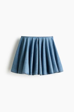 H&M Ausgestellter Denimjupe - Denimblau