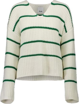 Allude Maglione a righe - Bianco
