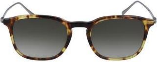 Ferragamo Salvatore Ferragamo Classic Logo 53mm Gradient Rectangle Sunglasses in Dark Tortoise at Nordstrom Rack