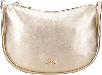 Michael Kors Schoudertas van leer met logo en voorvak - Dames - Schoudertassen - Geel - ONE Size - Leer - Tassen
