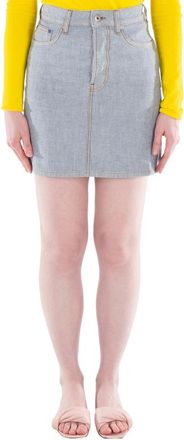 Burberry EKD Jacquard Denim Skirt, Brand Size 4 (US Size 2)