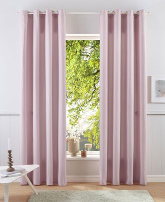 My Home Vorhang »Parry« Ösen 2 Stk. tlg. 2-er Set, blickdicht, monochrom, basic