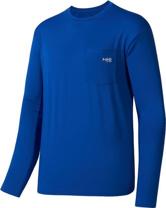 Bassdash Mens UPF 50+ Performance Long Sleeve T-Shirt UV Sun Protection Fishing Hiking Sports Shirts