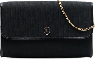 Dior Voorheen Eigendom Diorissimo Trotter Canvas Ketting Schoudertas