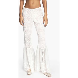 Anna Sui Cottage Rose Lace Pants in White at Nordstrom, Size X-Small