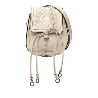 Bottega Veneta Tweedekans Nappa Intrecciato Dubbelzijdige Flap Schoudertas