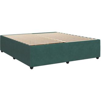 vidaXL Vidaxl - Estructura Cama Sin Colch&oacute;n Terciopelo Verde Oscuro 200x200 Cm