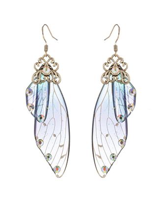 Eyecandy LA Fairy Bell Crystal Drop Earrings
