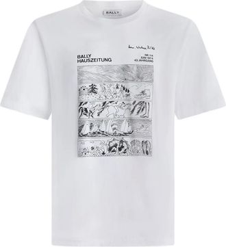 Bally T-shirt met grafische print - Wit