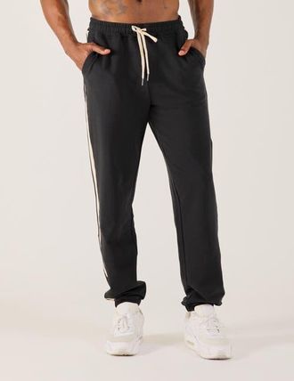 Glyder Retro Sweat Pant in Black/oatmilk at Nordstrom, Size Xx-Large