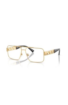 Versace 58mm Rectangle optical glasses in Gold at Nordstrom